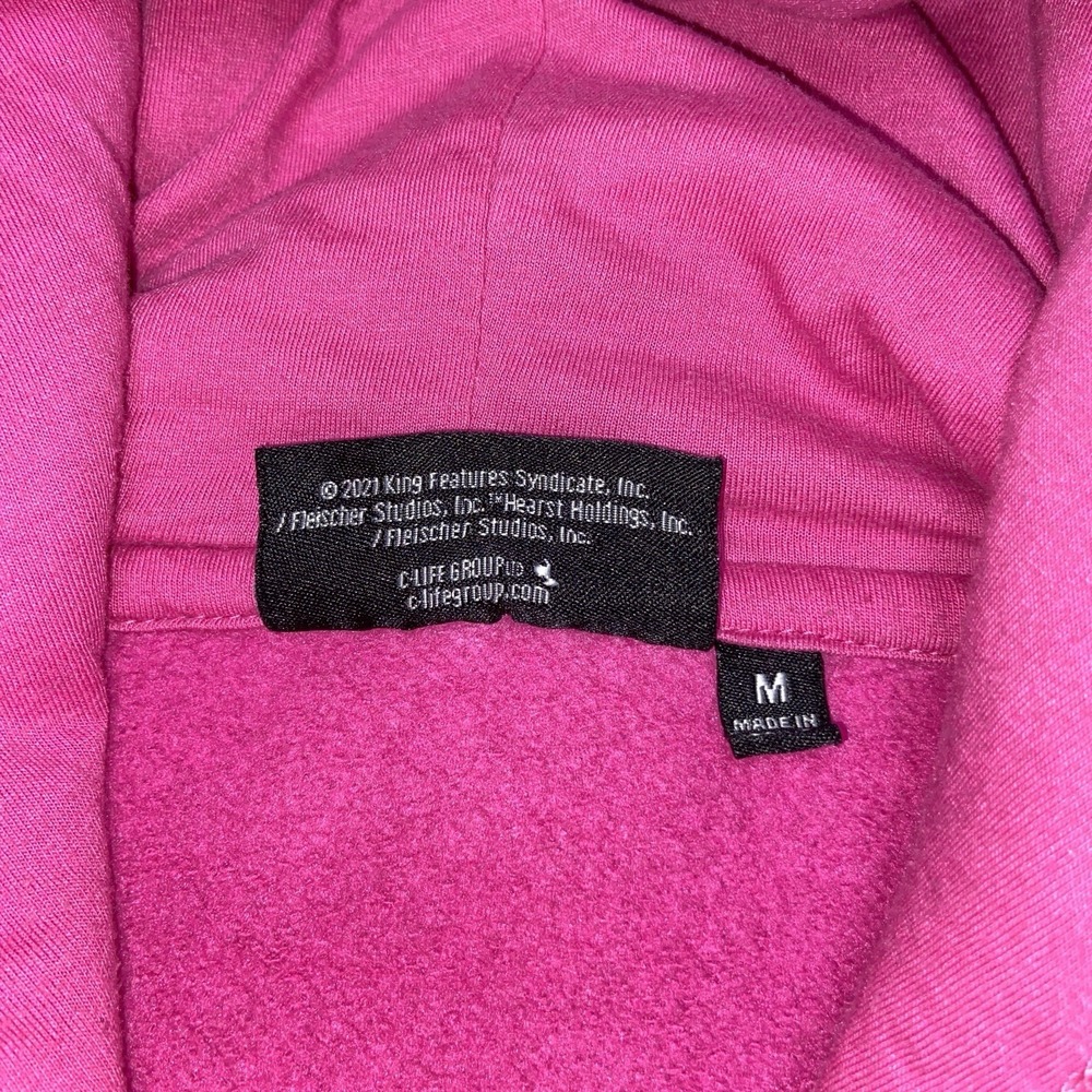Betty Boop Angel Wings Hoodie Women's Medium Graphic Pullover Y2K Pink - Picture 6 of 9